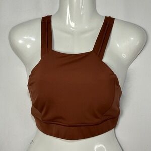 Lululemon‎ Sports Bra Crisscross Back Strappy Workout Yoga Top Brown